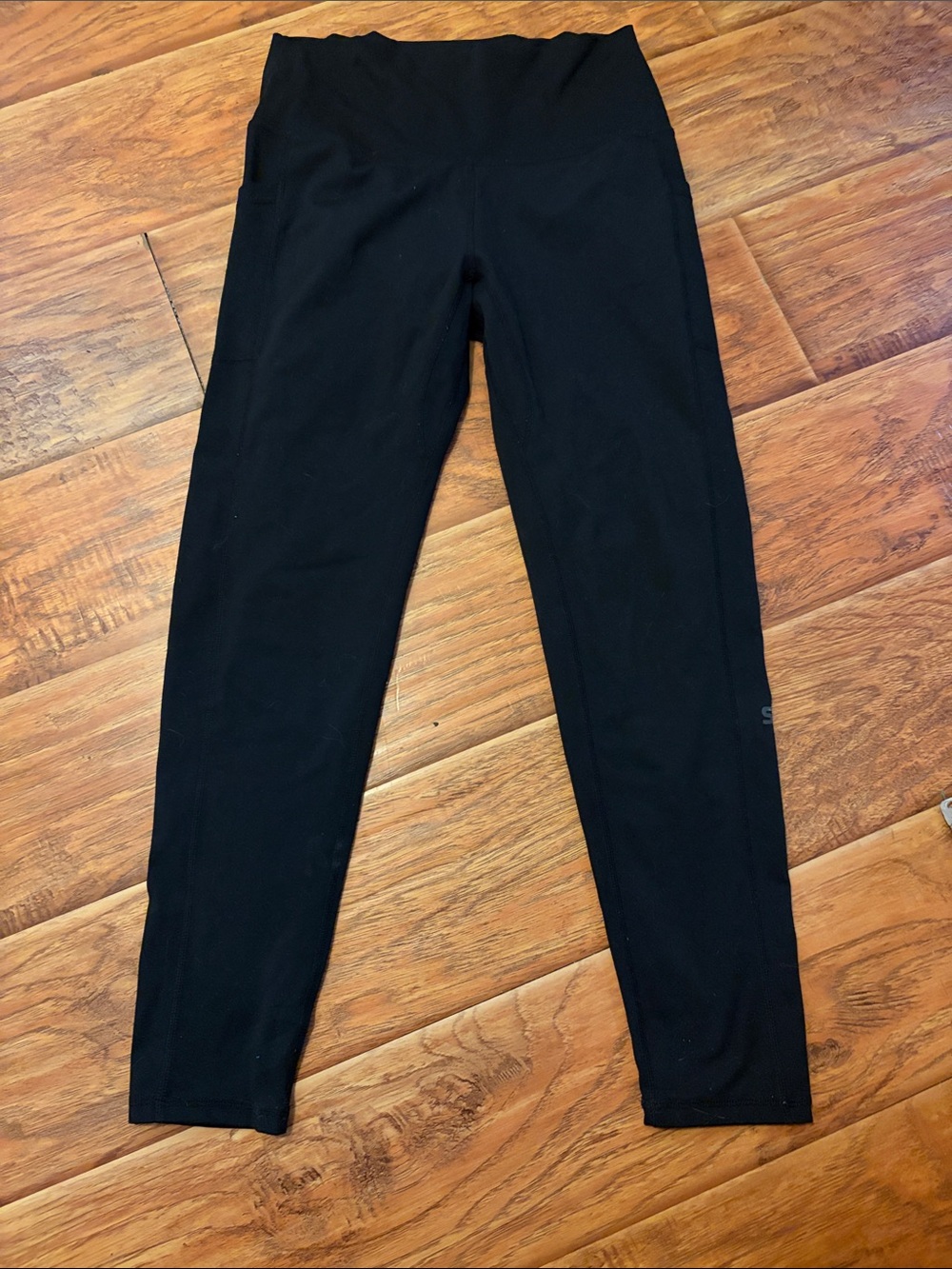 Black High-Rise Stretch Leggings for Women